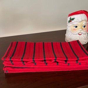 Set of 8 linen Christmas napkins